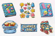 1990 Denim Summer Clipart, an Illustration by CreationArt (Thumbnail 2 of 5)
