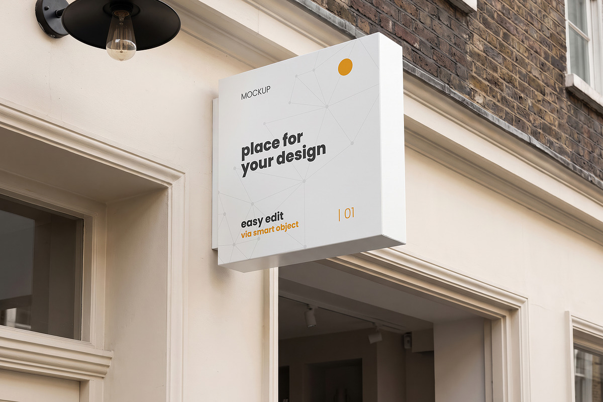 Signs Outside Storefront Mockups, an Advertising Mockup by Luuqas Design (Photo 8 of 9)