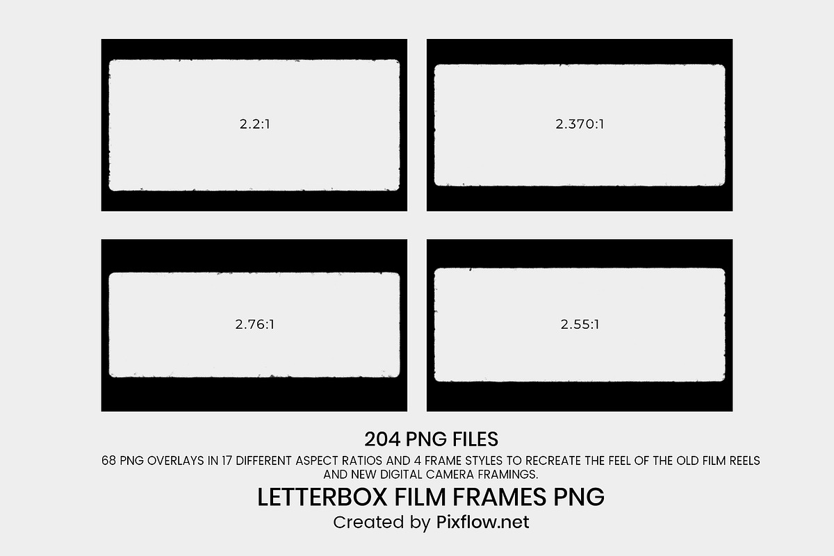 Letterbox Film Frames PNG, an Object Graphic by Pixflow (Photo 8 of 10)
