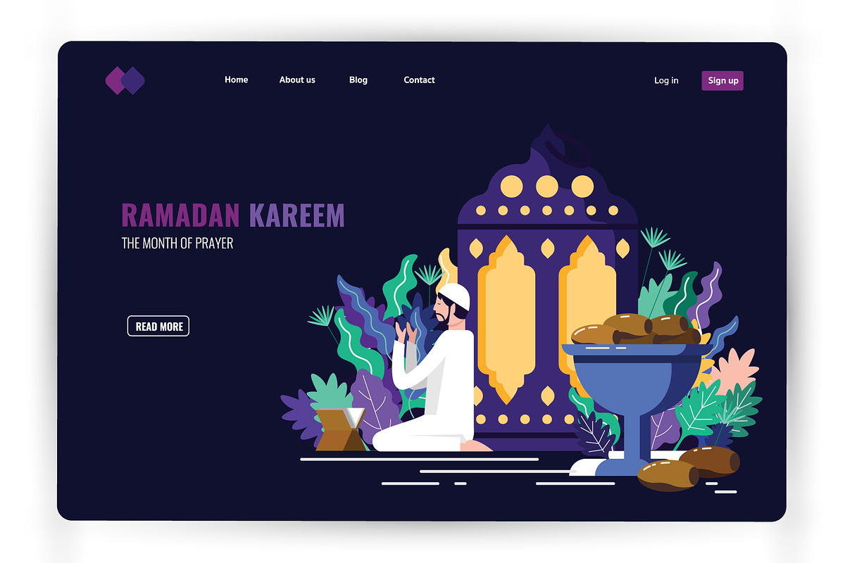 Ramadan Illustration and Web Header, a Templates & Theme by Foxyard studio (Photo 3 of 5)