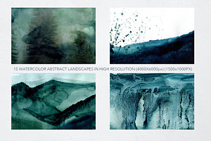 Foggy Forest Watercolor Textures