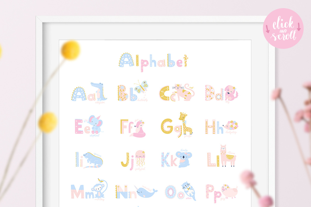Animal Alphabet & cute baby patterns, a Pattern Graphic by Inna Moreva (Photo 2 of 9)