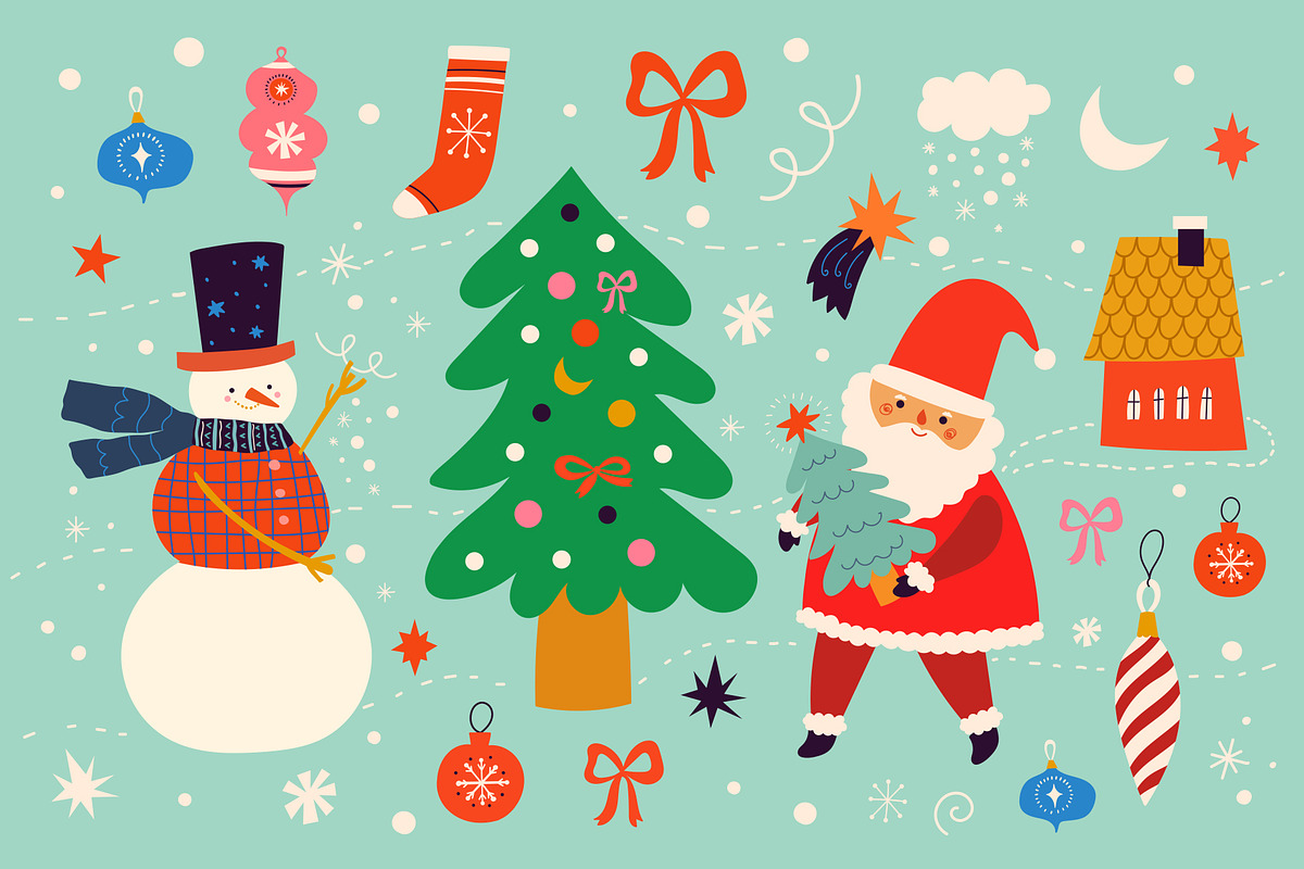 Cute Christmas collection, a Seasonal Illustration by MoleskoStudio (Photo 10 of 30)