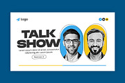 Podcast Talk Show Landscape Banner, a Social Media Template by Saman Osama (Thumbnail 2 of 3)
