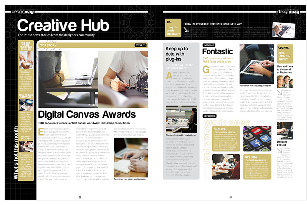 Magazine Template InDesign 06, a Magazine Template by Love Graphic Design (Photo 13 of 29)