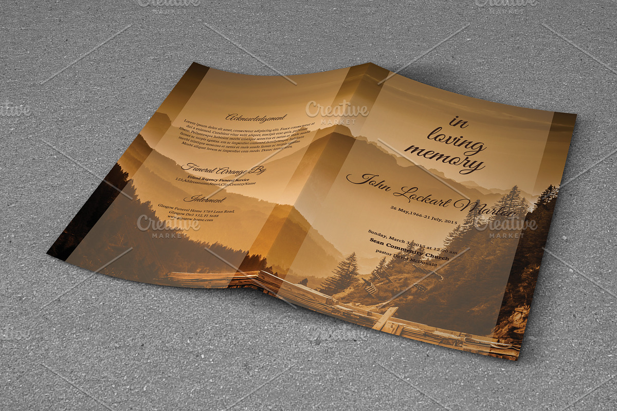 Funeral Program Template-T702, a Brochure Template by Template Shop (Photo 2 of 4)