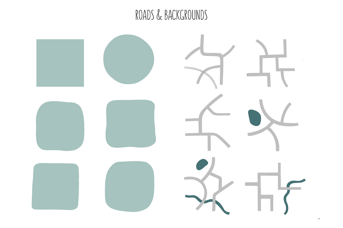 Kid's Map Creator Set, an Object Graphic by MaNechaeva (Photo 4 of 13)