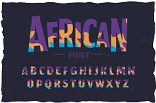 OTF color font! Funny african style