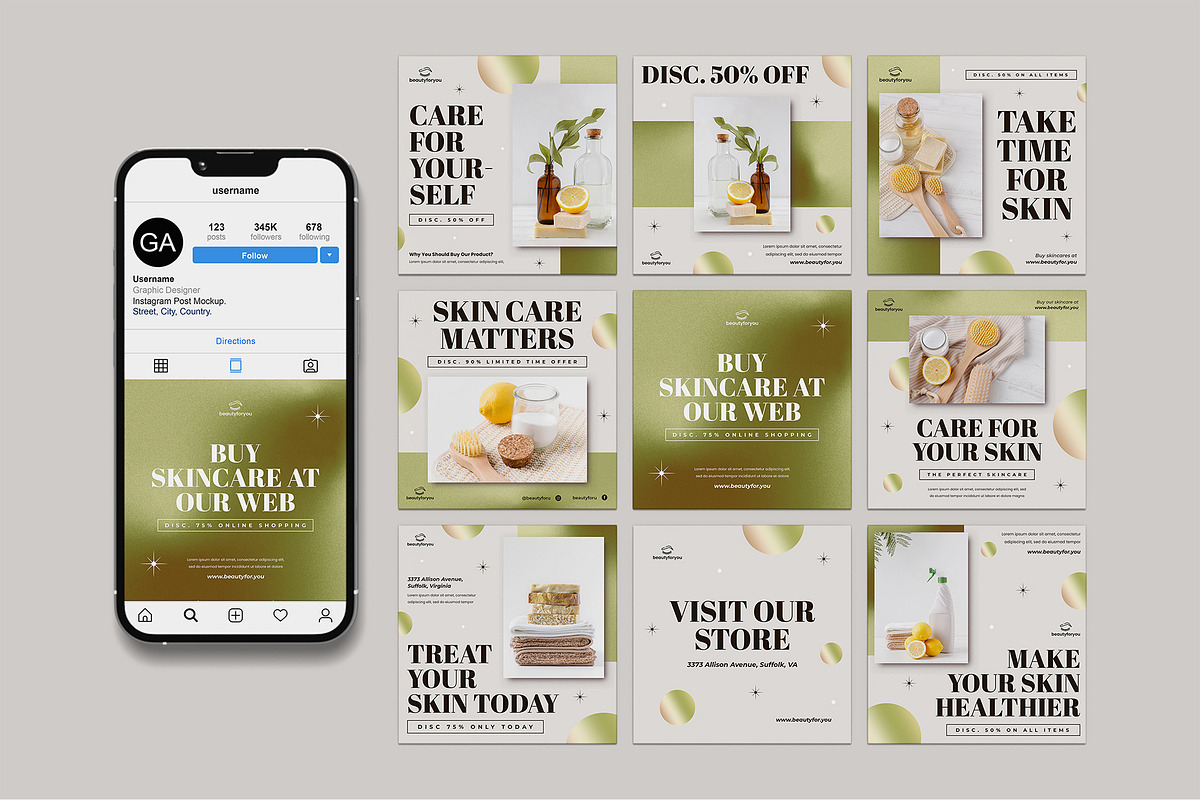 Instagram Post Mockup Bundles, an iPhone Mockup by Graphic Aesthetic (Photo 20 of 22)