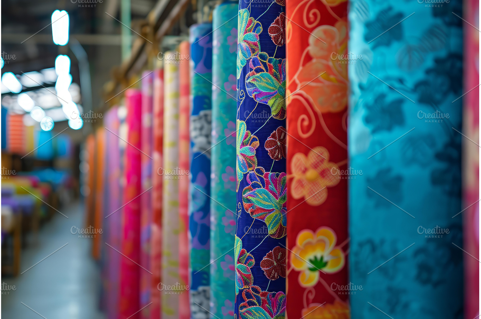 Colorful fabric rolls in textile, a Beauty & Fashion Photo by Ylivdesign