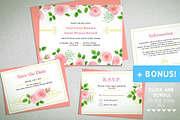 Garden Rose Wedding Set (standart), an Invitation Template by Shiny Wedding (Thumbnail 1 of 3)