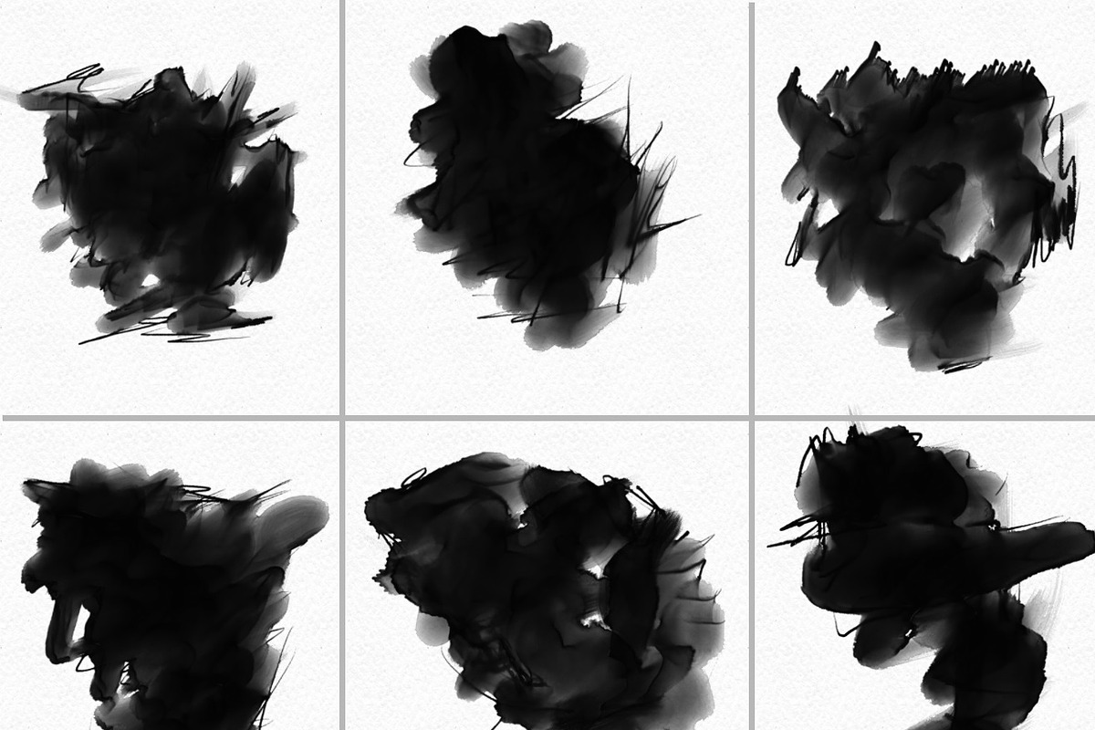 Hi-Res Water color PS Brush Set-3, a Brush Add-On by MRI STUDIO (Photo 2 of 10)