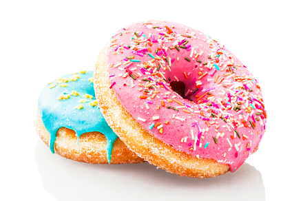 Glazed donuts isolated.