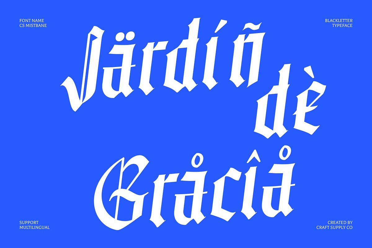 CS Mistbane – Blackletter Font, a Blackletter Font by Craft Supply Co. (Photo 7 of 8)