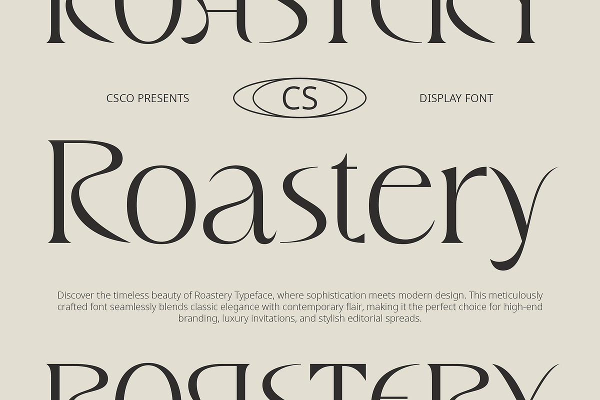 CS Roastery – Elegant Font, a Serif Font by Craft Supply Co. (Photo 1 of 8)