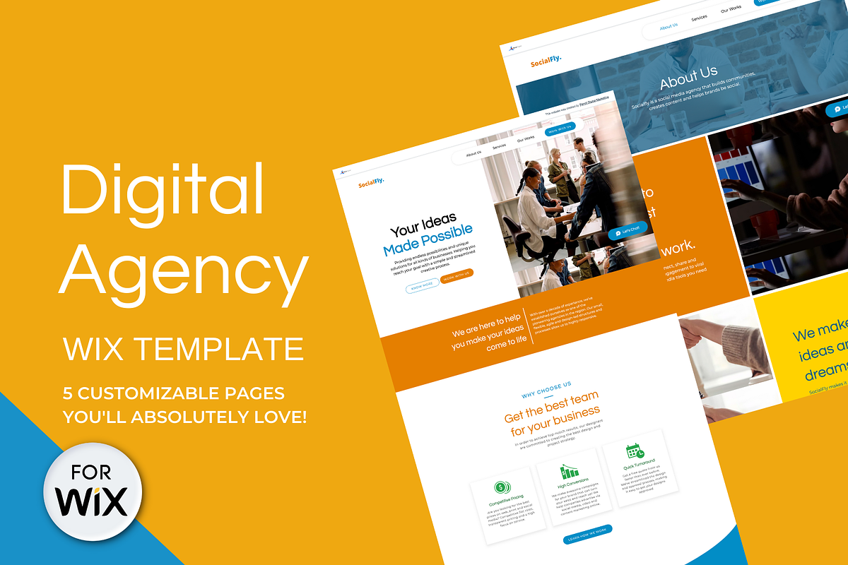 Digital Agency Template for Wix, a Landing Page Template by Parrot Designs (Photo 1 of 4)