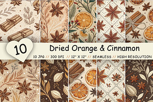 Dried Orange & Cinnamon Pattern
