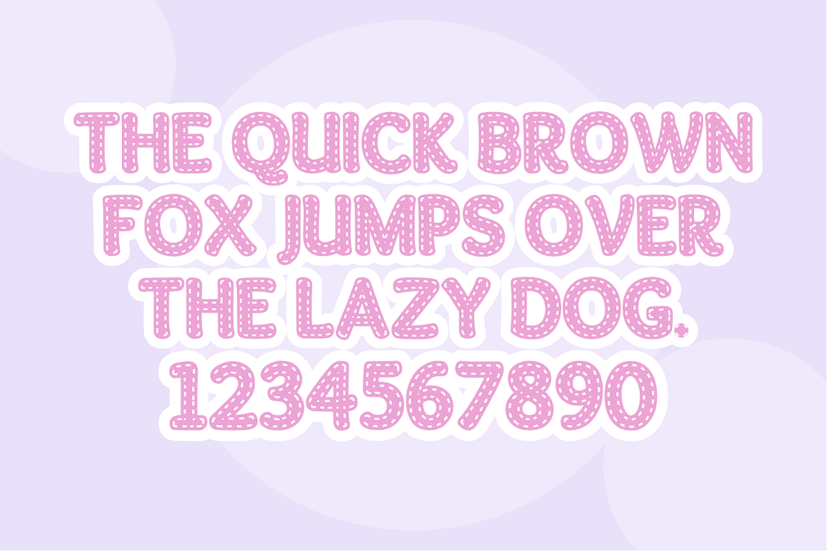 Baby Bold - Cute Stitched Baby Font, a Sans Serif Font by KiddoGlyphs Studio (Photo 4 of 5)