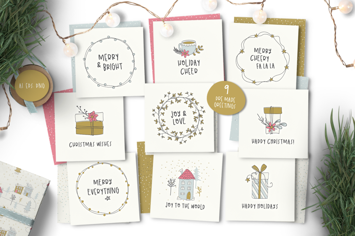 Merry Cheery Clip Art & Patterns, an Illustration by Emily Spadoni (Photo 1 of 9)