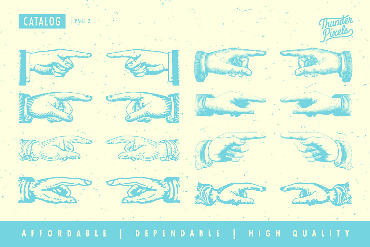 Hand Pointers & Indexes - BRMV 01, an Illustration by Thundr Co. (Photo 4 of 12)
