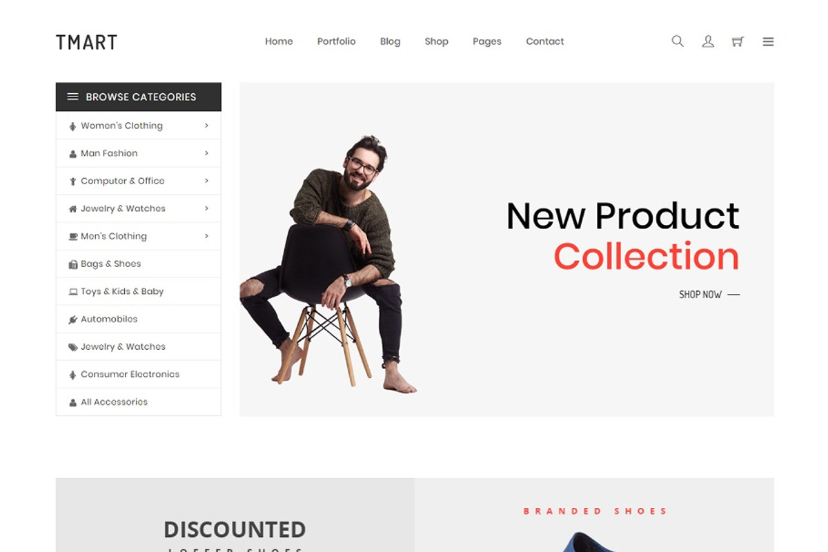 Tmart – Free eCommerce Template, a Bootstrap Template by HasThemes