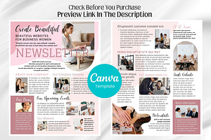 Businesswoman Canva Newsletter