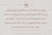 Mountain Whitney, a Script Font by Suza Studio (Thumbnail 5 of 10)