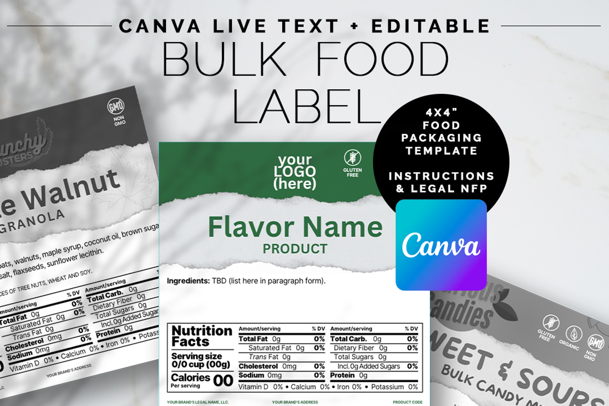 Editable Bulk Label Canva Template, a Branding & Logo Template by Bdemm Studio (Photo 1 of 7)