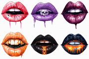 Halloween Bad Witch Lips Clipart, an Illustration by Craft Nest (Thumbnail 2 of 6)