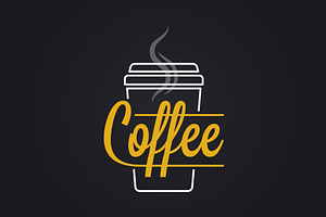 Coffee Cup Logo. Take Away Coffee.