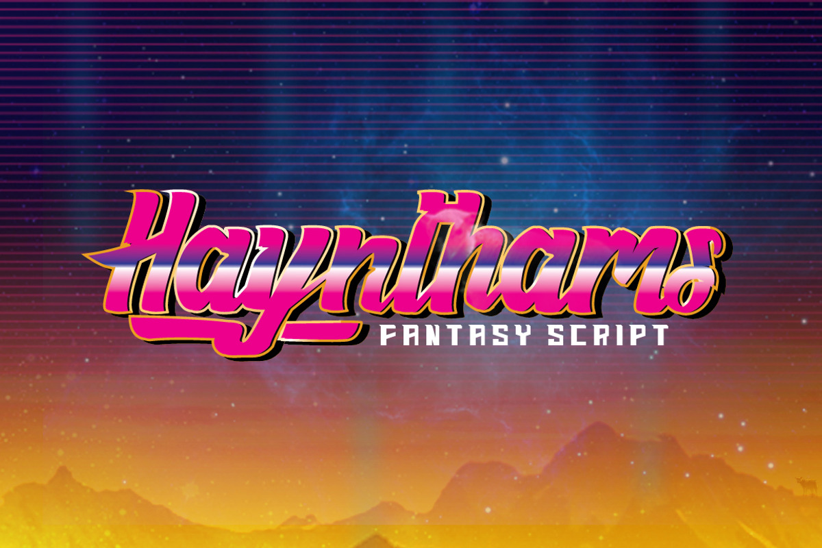 Haynthams Spacescript Font (2 in 1) preview 2