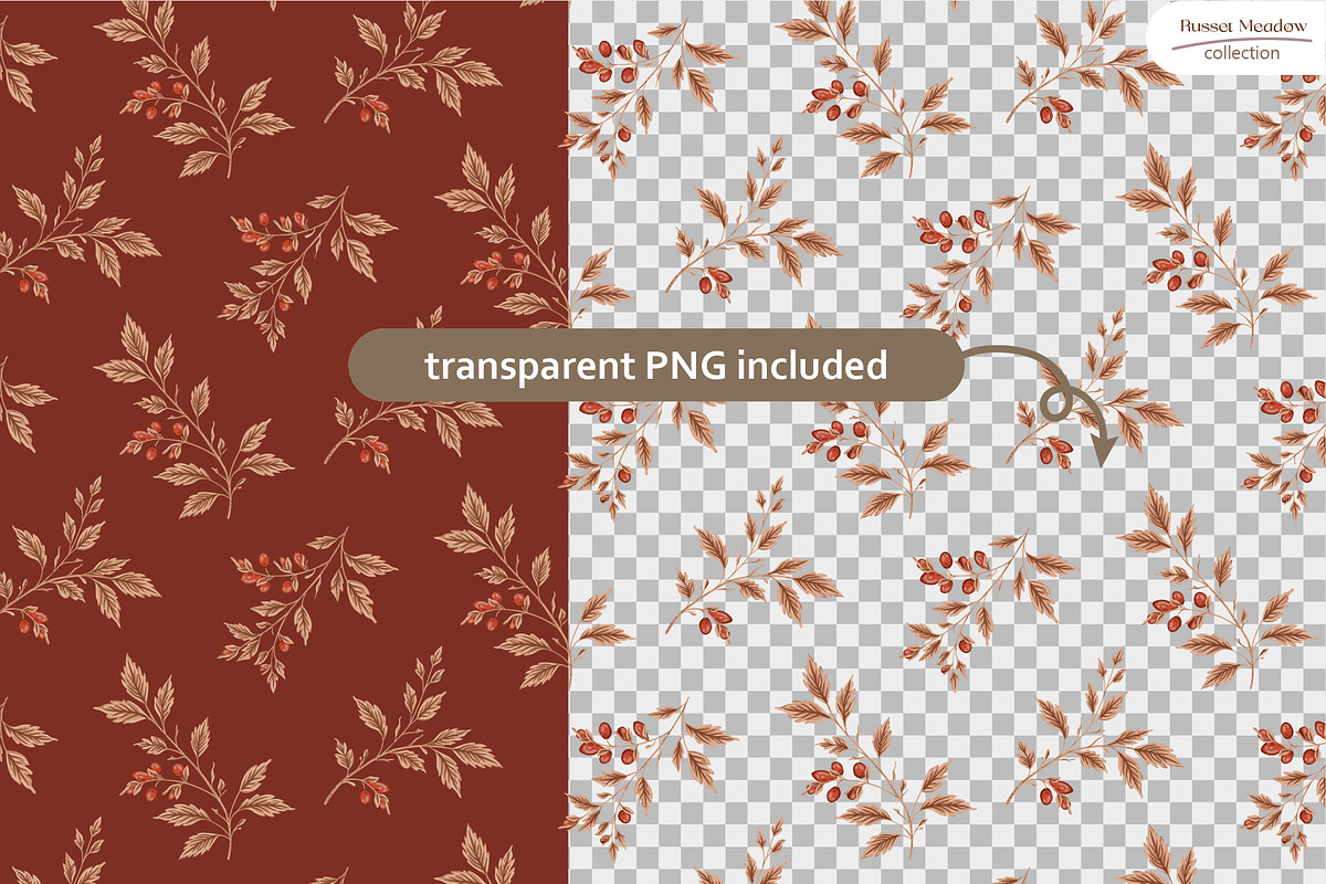 Russet Meadow - Seamless Patterns, a Pattern Graphic by InaCorart (Photo 13 of 13)