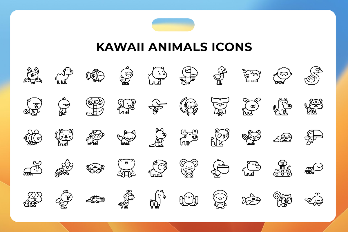 Kawaii Animals Icons, an Icon by Wencory
