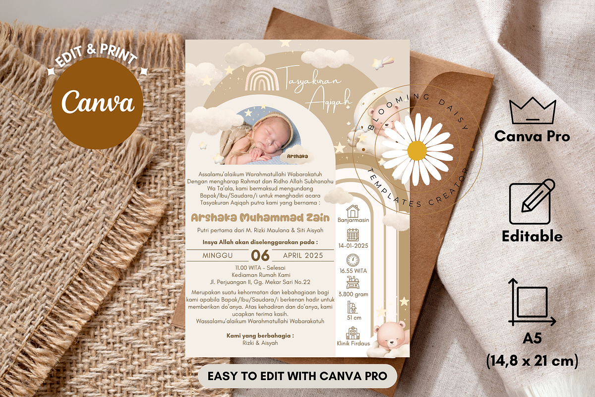 Sleeping Bear Canva Invitation