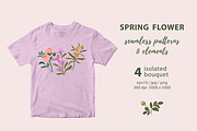 Spring seamless patterns & elements, a Pattern Graphic by Alenkakarabanova (Thumbnail 4 of 8)