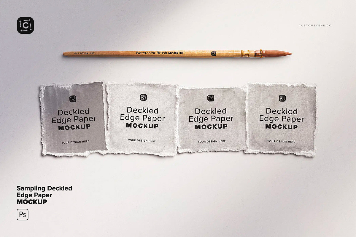 Sampling Deckled Edge Paper, a Product Mockup by Custom Scene (Photo 2 of 10)