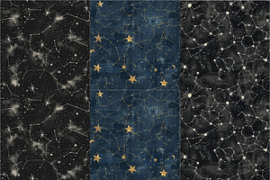 10 Midnight Skies Seamless Patterns