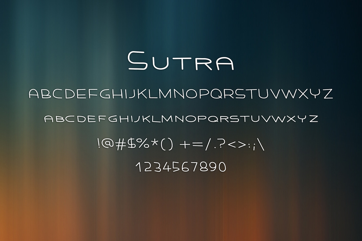 SUTRA font preview 2