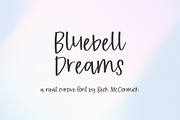 Bluebell Dreams Script, a Handwritten Font by Beck McCormick (Thumbnail 1 of 10)