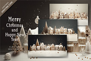 Christmas snowy courtyard., a Decorative Illustration by KENO Mascots (Thumbnail 1 of 4)