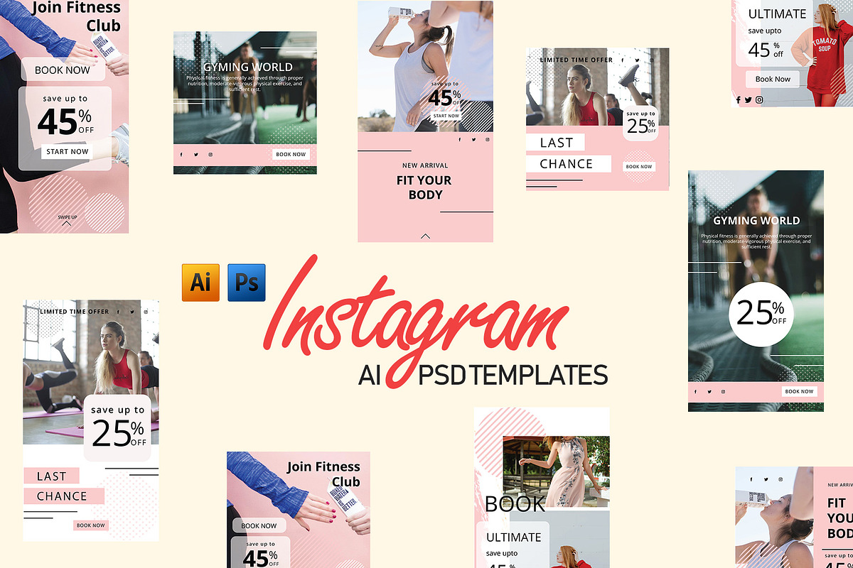 400 Instagram Templates Bundle, a Social Media Template by Mehul Munjani (Photo 9 of 22)