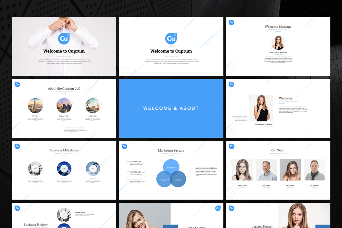 Google Slides presentation - CUPRUM, a Presentation Template by ElephantArts (Photo 2 of 8)