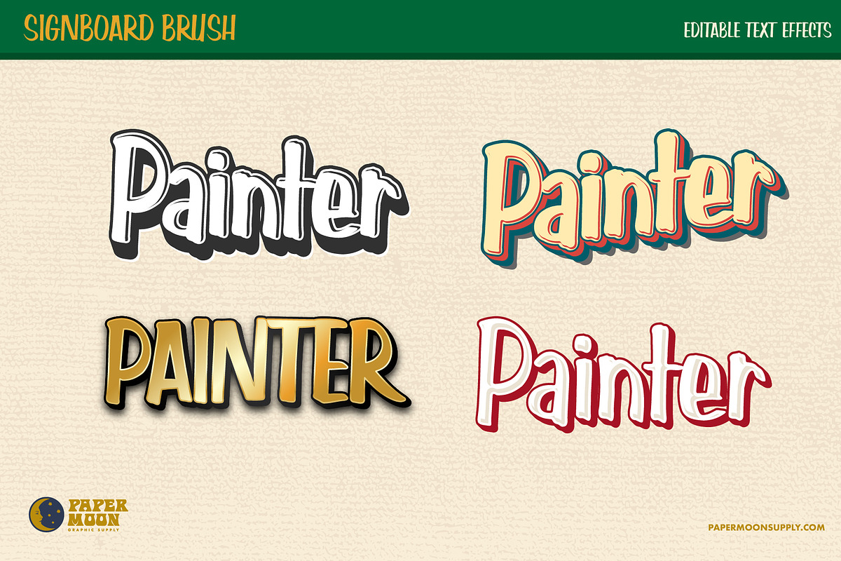 Signboard Upright Sign Painter Font, a Handwritten Font by Paper Moon Graphic Supply (Photo 4 of 14)