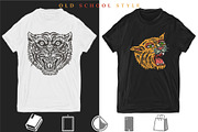 Tigers old school tattoo, an Animal Illustration by intueri (Thumbnail 7 of 7)