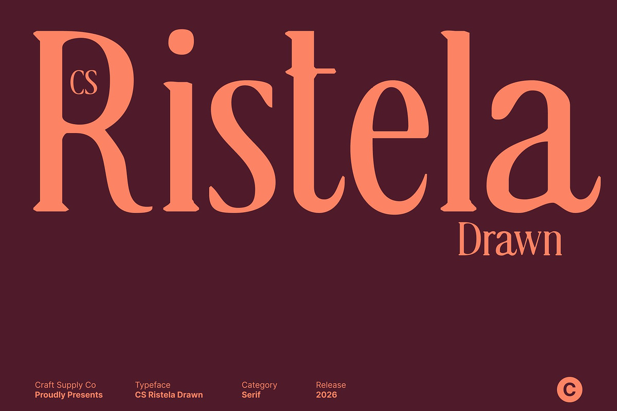 CS Ristela Drawn, a Serif Font by Craft Supply Co. (Photo 1 of 8)