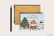 Christmas Winter City Illustrations, a Seasonal Illustration by LyubovZaytseva (Thumbnail 7 of 11)