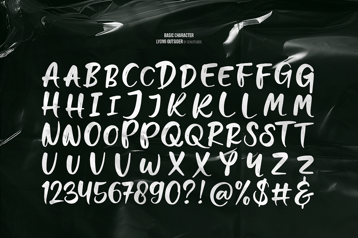 Lyong Outsider | Hand Drawn Brush, a Handwritten Font by Denustudios (Photo 11 of 13)