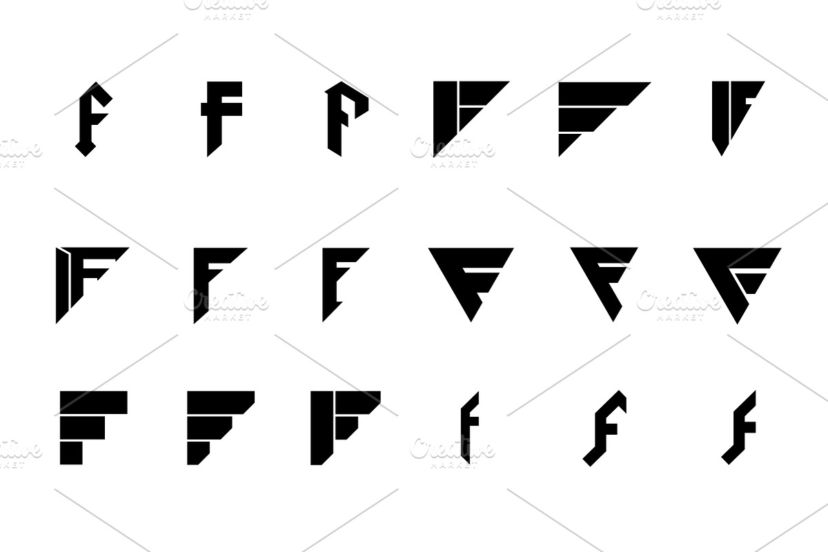 18 F Letter Logos - Vector & Mock-Up, a Branding & Logo Template by Multiple (Photo 2 of 5)