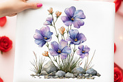 Wildflowers Watercolor Botanical Flo, an Illustration by Digital Artistic99 (Thumbnail 10 of 11)