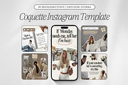 Coquette Instagram Template, a Social Media Template by ZenSocialDesigns (Thumbnail 1 of 9)